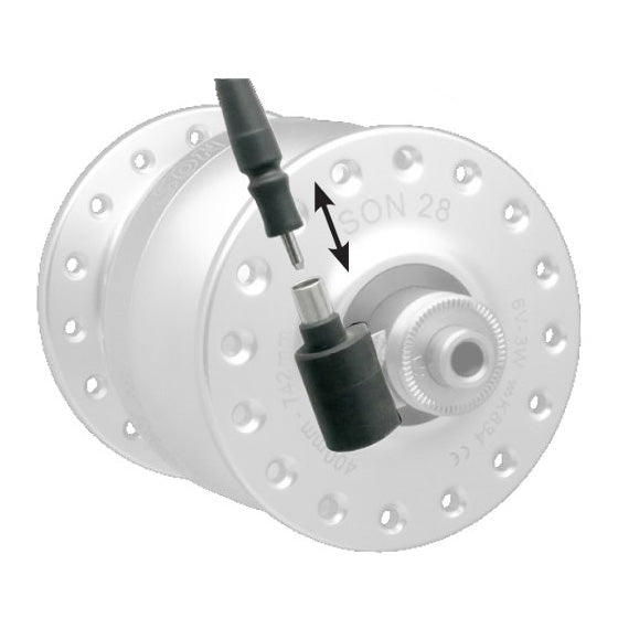SON front coaxial cable with coax hub adapter